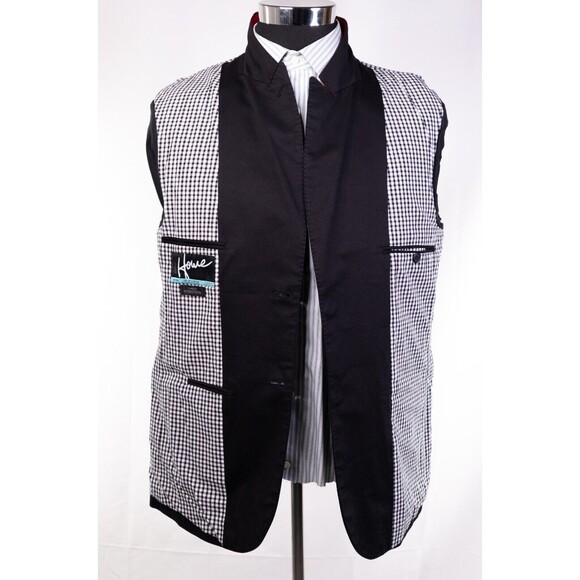 Howe NORDSTROM Mens Sport Coat Blazer Suit Jacket Two Button Black 44R Slim Fit - Picture 10 of 14